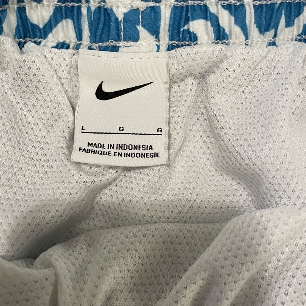 Nike Swoosh Union Blue All Over Print Swim Trunks Men’s Large Rare - Picture 4 of 8